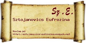 Sztojanovics Eufrozina névjegykártya