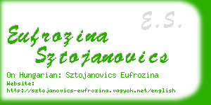 eufrozina sztojanovics business card